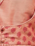 Girl's Pink Anarkali Kurta Pyjama Set With Potli Bag